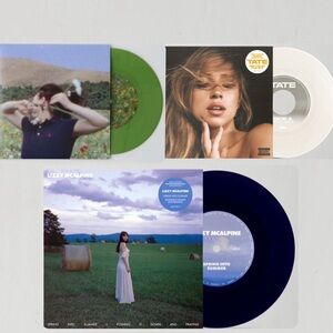 3 NEW URBAN OUTFITTERS SINGLES DAY 7 INCH VINYLS - TATE / BILLIE / LIZZY
